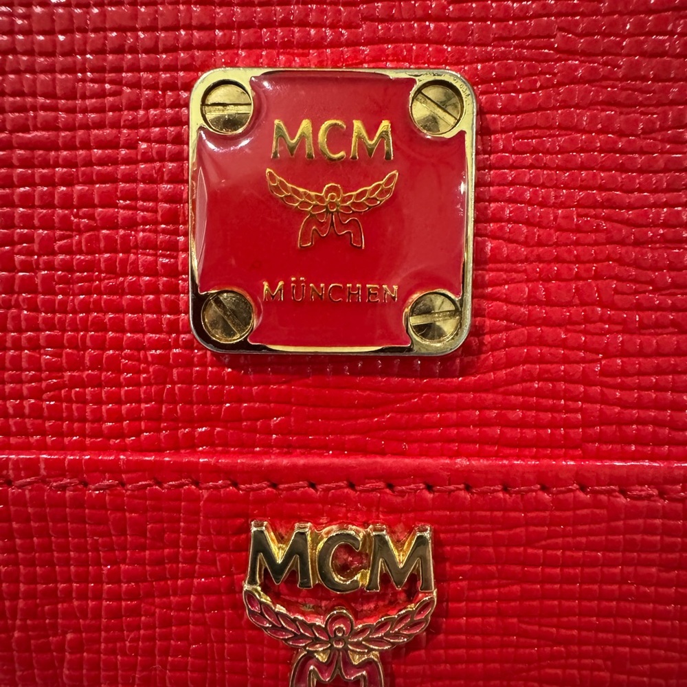 EUC MCM Leather Long Wallet with Charms, MCM Box Included - Picture 2 of 9